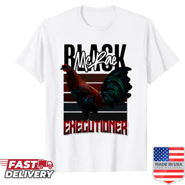 Graphic shirt featuring Gamefowl Bloodline artwork of Mcrae Executioner
