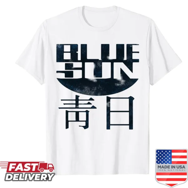 Firefly inspired shirt featuring blue sun logo