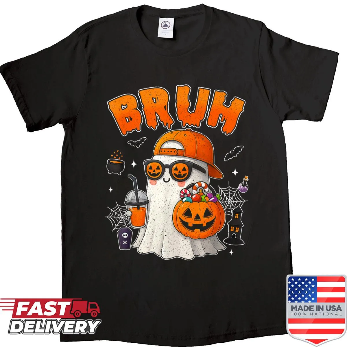 Cute ghost design T-shirt for kids for Halloween