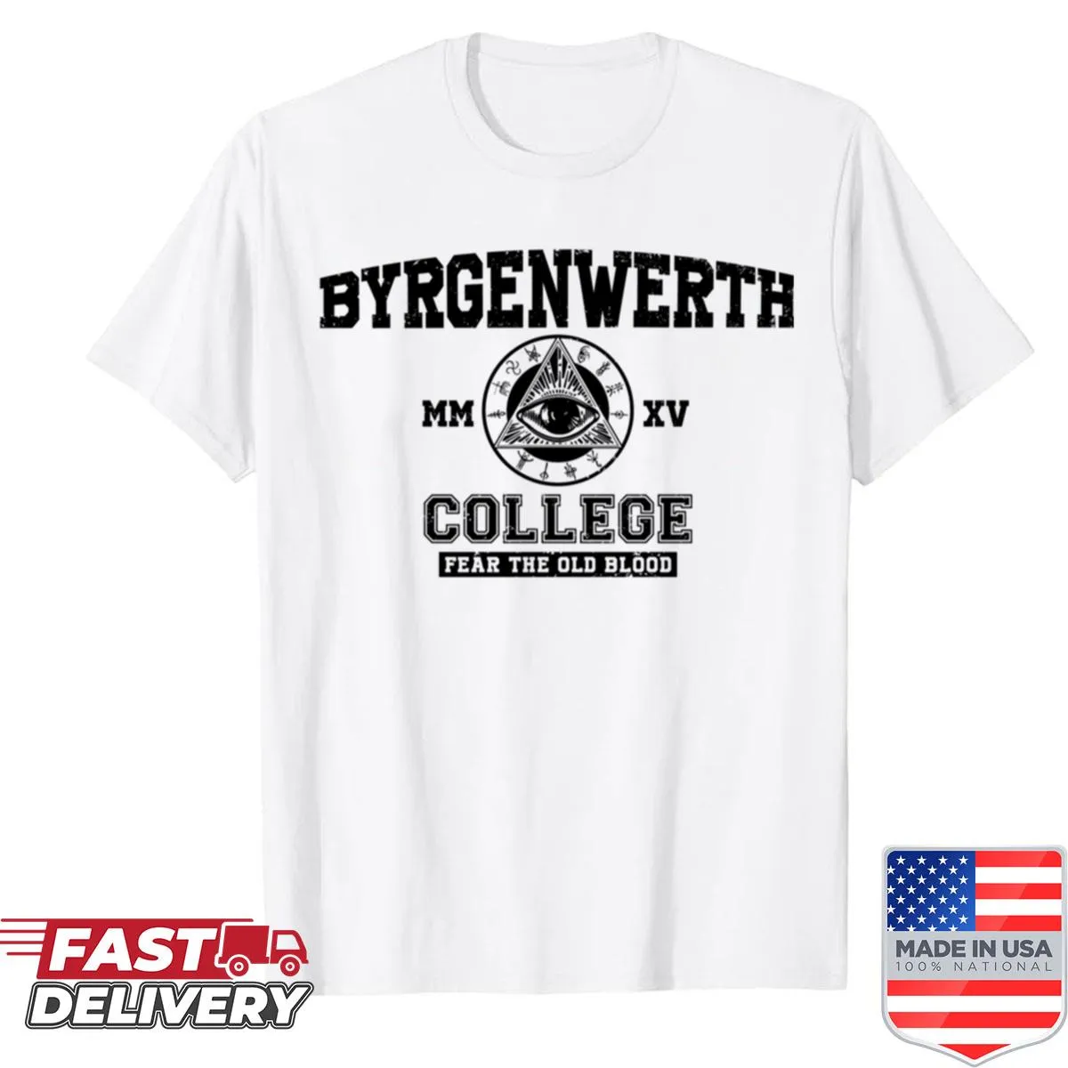 Oversized shirt with Byrgenwerth College black text