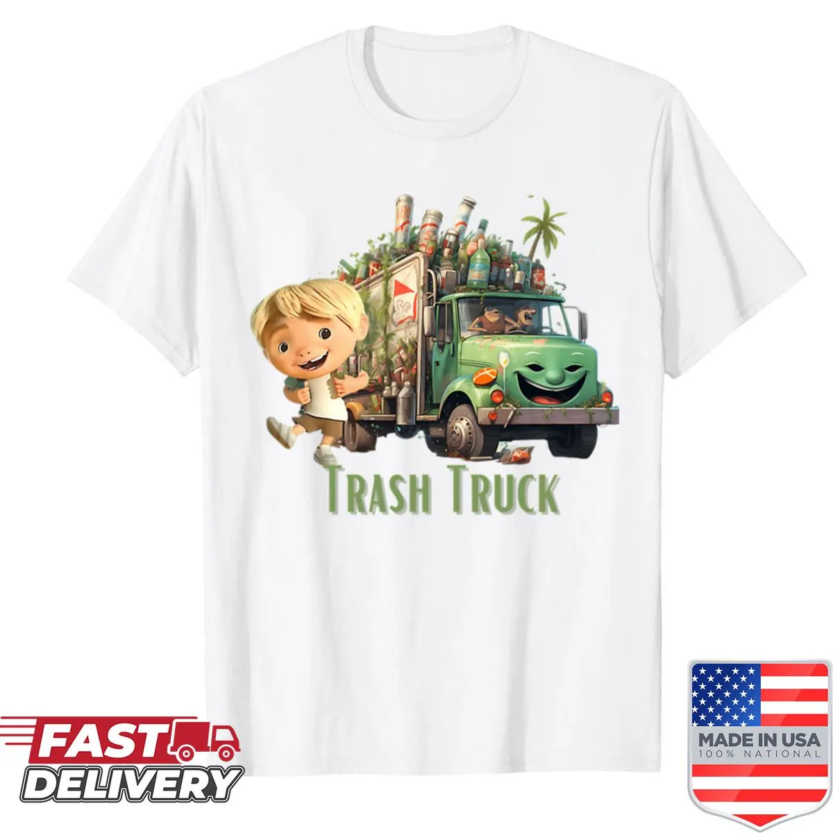 Vintage cartoon car logo shirt for kids