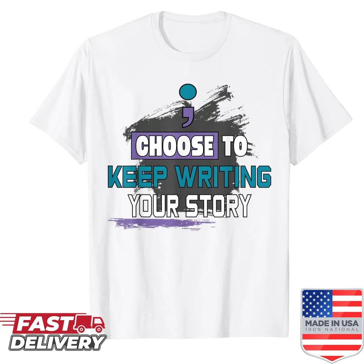 Inspirational shirt designed to motivate personal storytelling