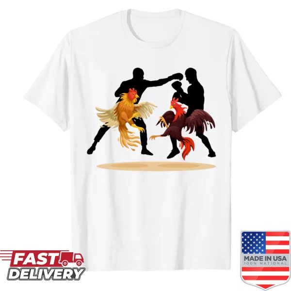 Cockfighting stage graphic oversized t-shirt