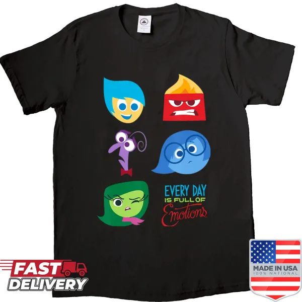 Funny vintage cartoon shirt depicting feelings associated with movies