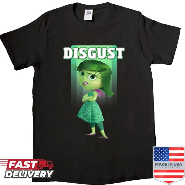 Vintage-style shirt with funny cartoon designs about feelings in movies