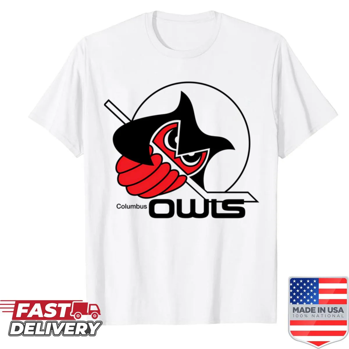 Columbus Owls hockey logo shirt