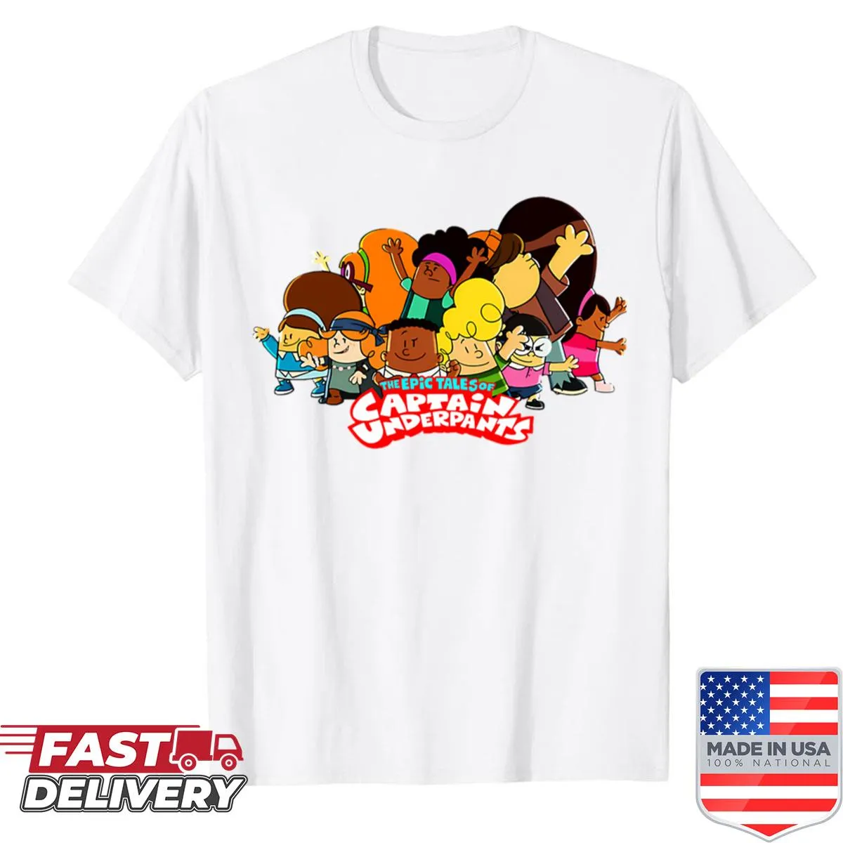 Retro comic cartoon superhero strip design shirt