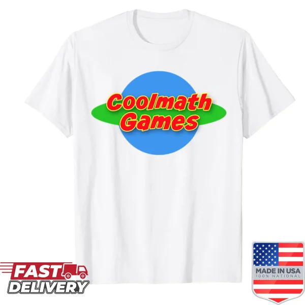 Shirt featuring the Coolmath Planet logo with a playful design