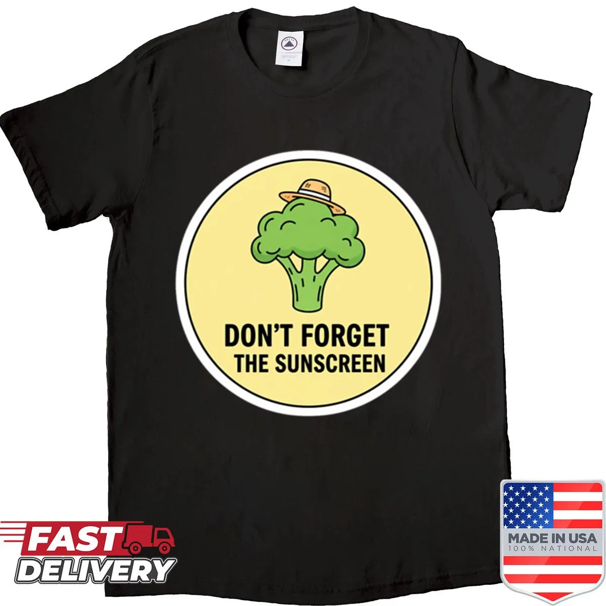 Funny T-shirt reminding wearers to not forget their sunscreen