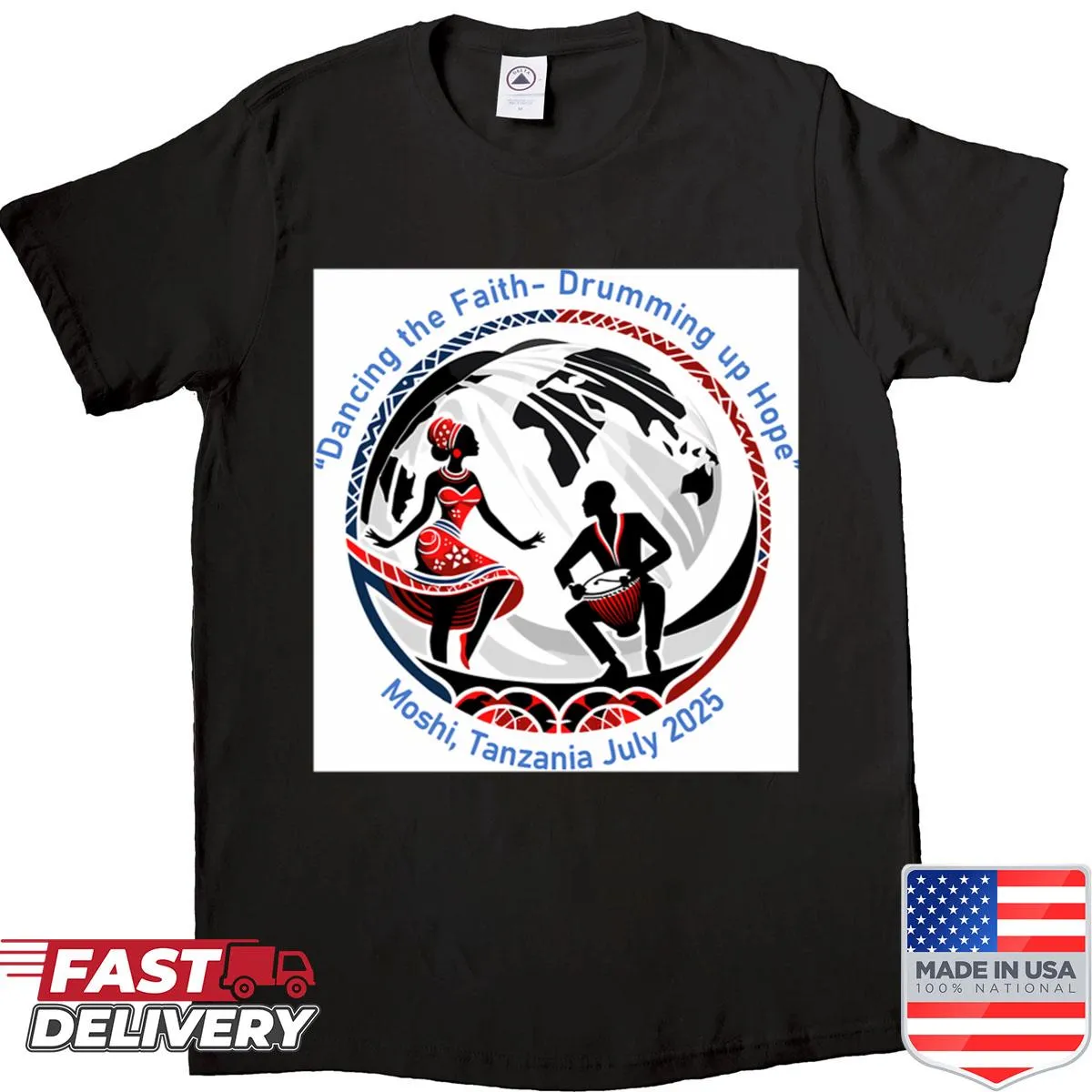 Playful Dwf Moshi shirt with food theme