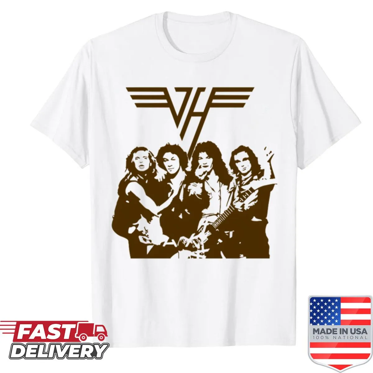 Vintage-inspired band tour logo shirt for music lovers
