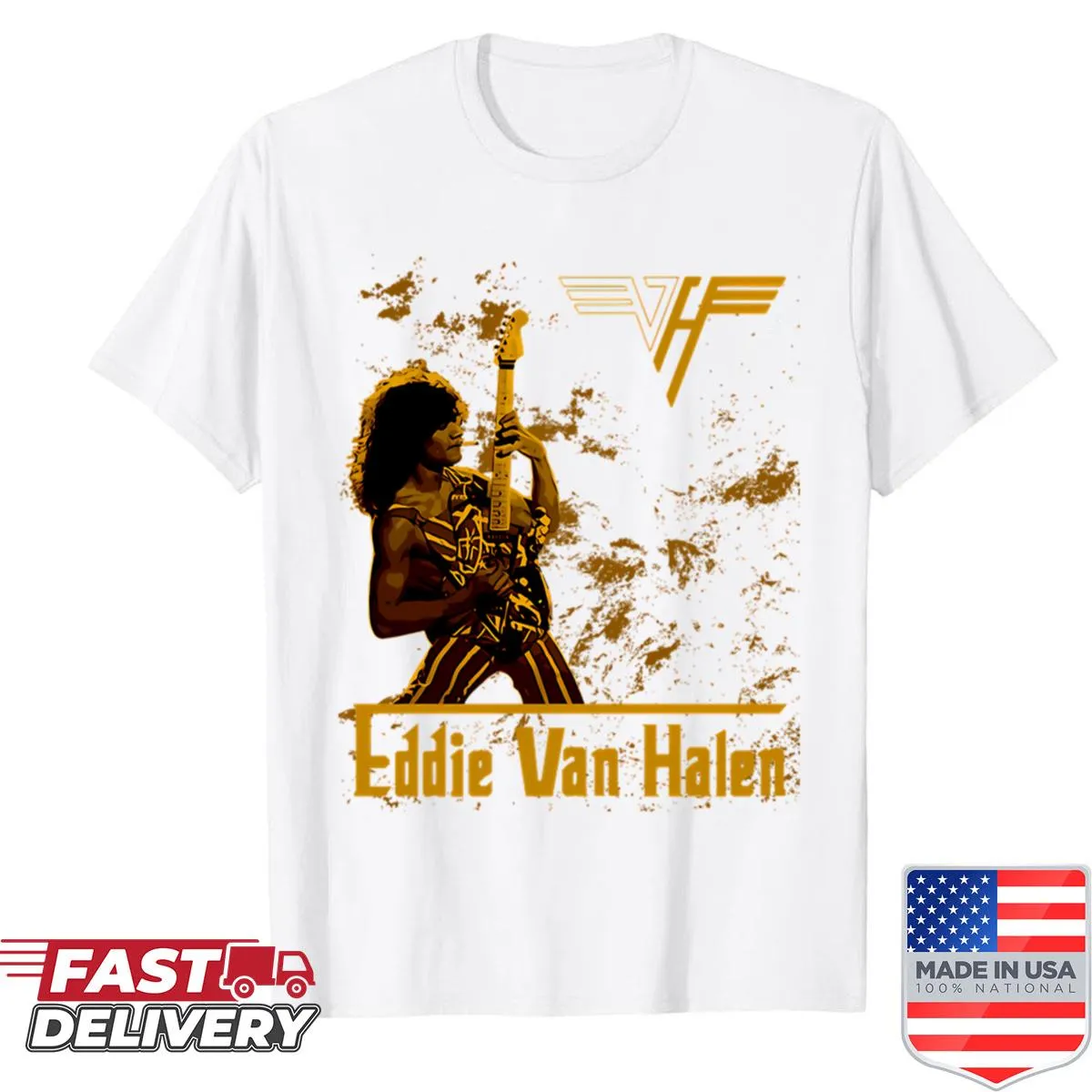 Vintage band tour shirt featuring iconic logos and memories
