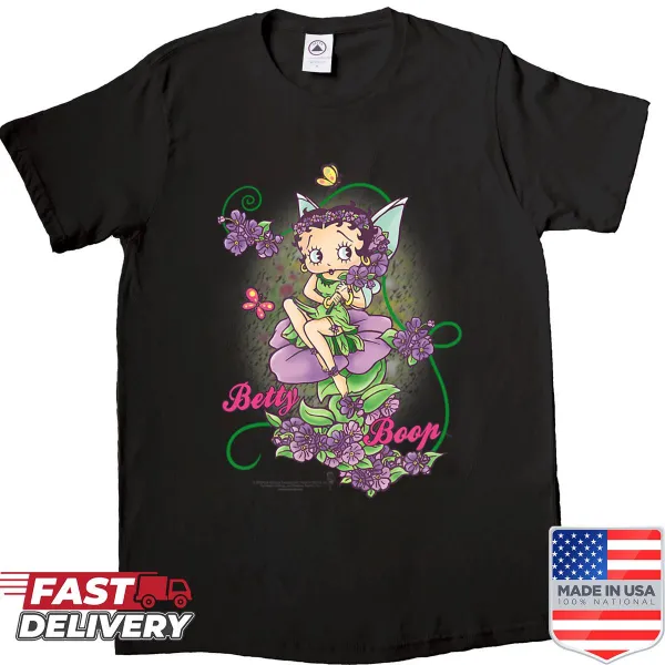 Vintage-style shirt featuring a fashionable cartoon girl