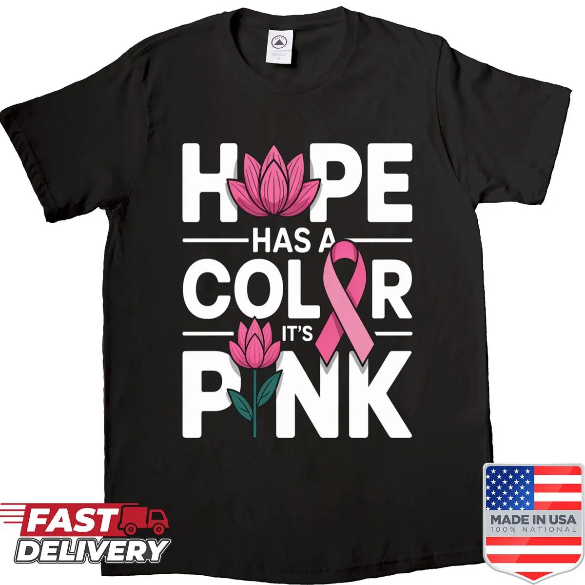 Breast cancer awareness shirt with a strong message for women.