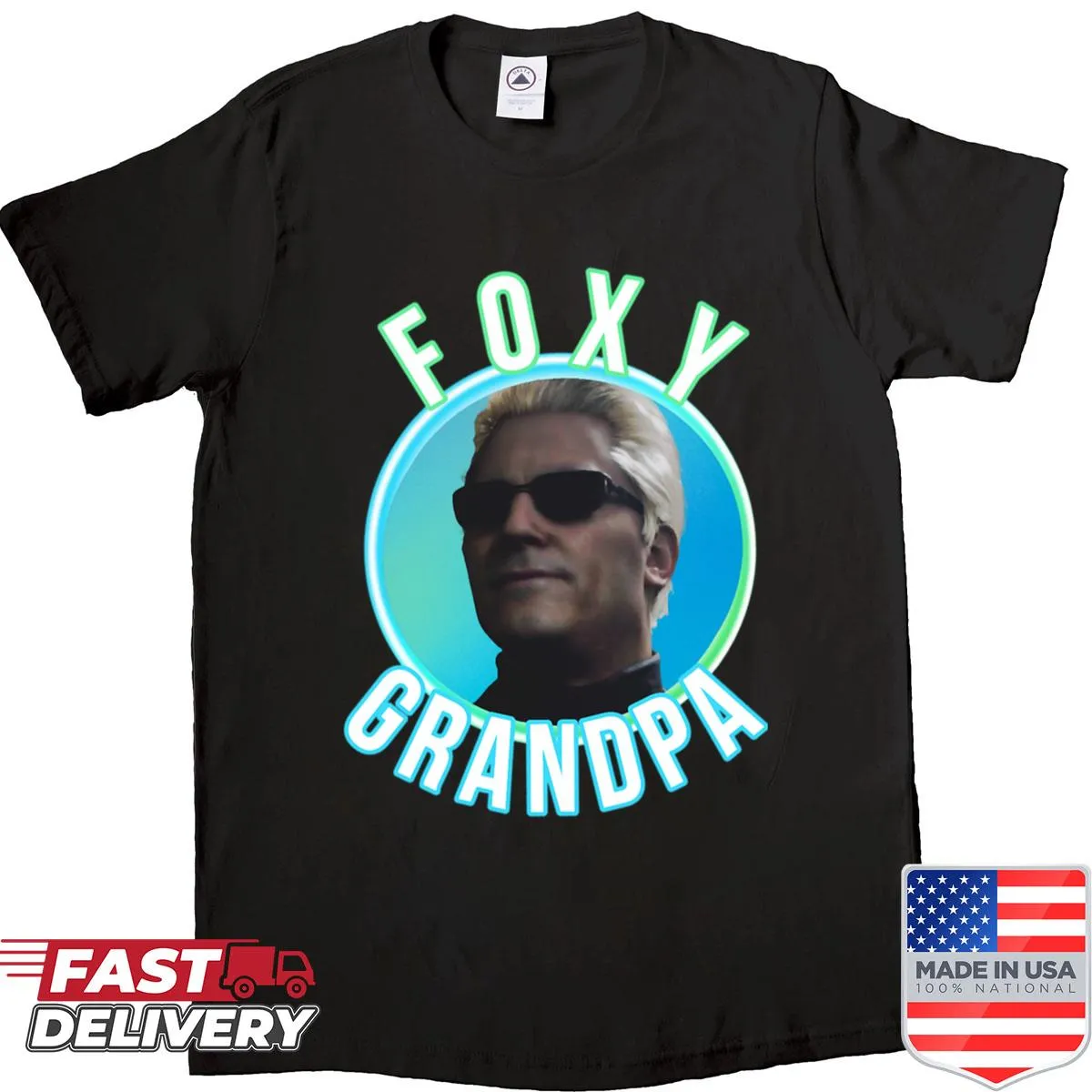 Funny shirt with the phrase 'Foxy Grandpa'