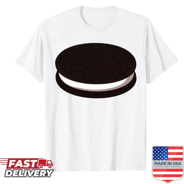 Oversized shirt featuring a chocolate creme frog cookie illustration