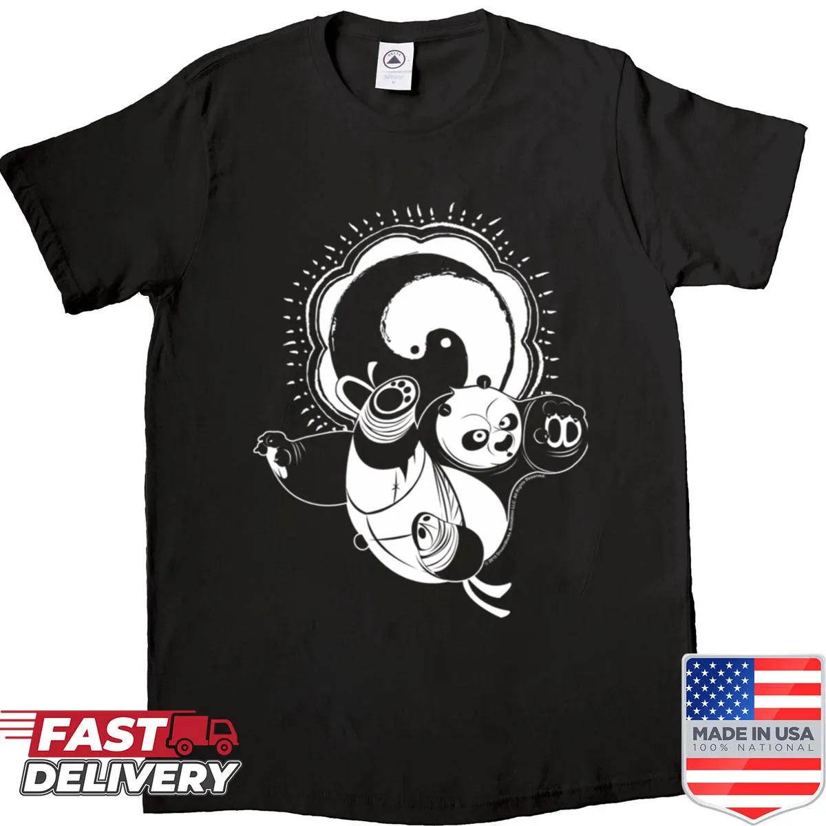 Cartoon bear warrior design on a funny T-shirt.