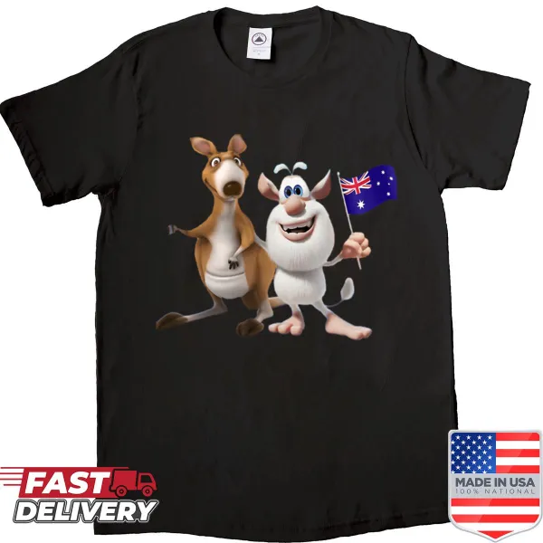Retro cartoon shirt featuring goofy animated characters in a playful design.