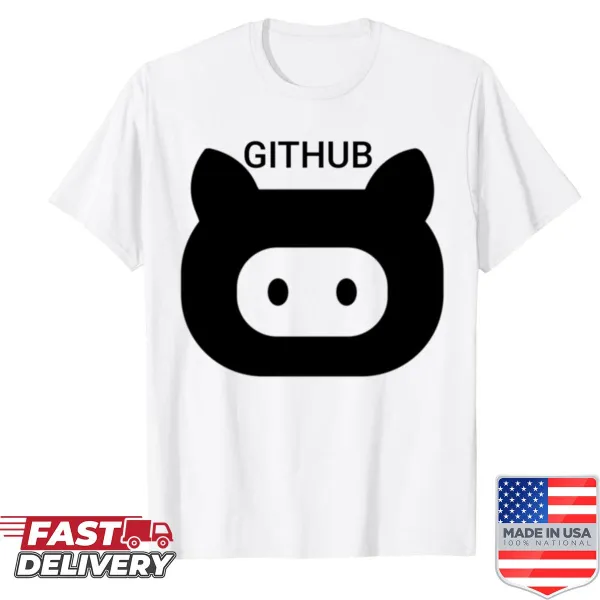 GitHub-themed graphic on a programming shirt