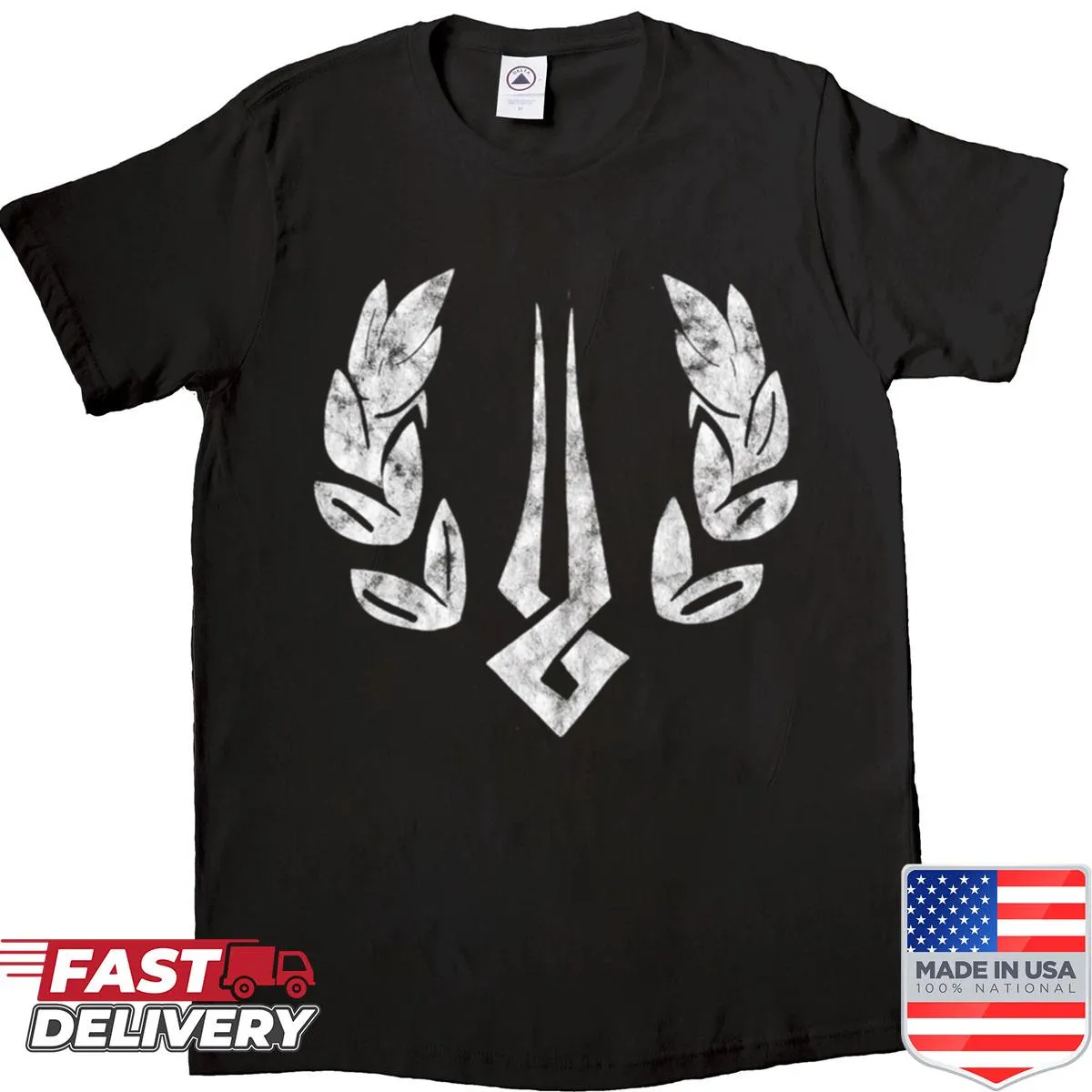 Distressed shirt featuring Zagreus logo from the game Hades