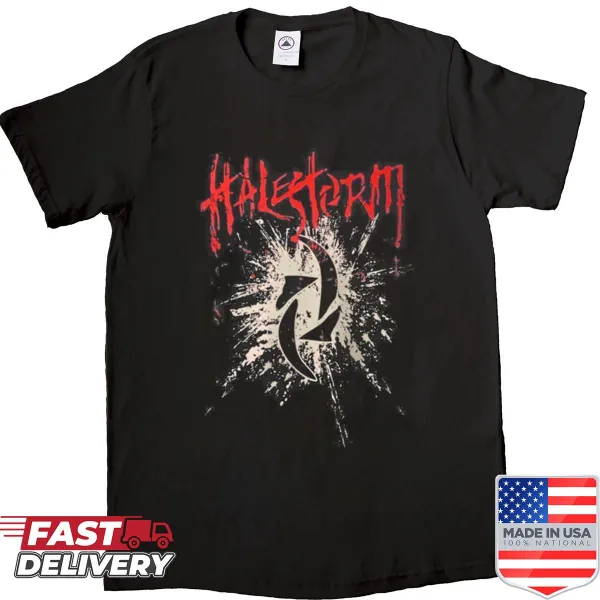 Halestorm band logo shirt with bold graphic design