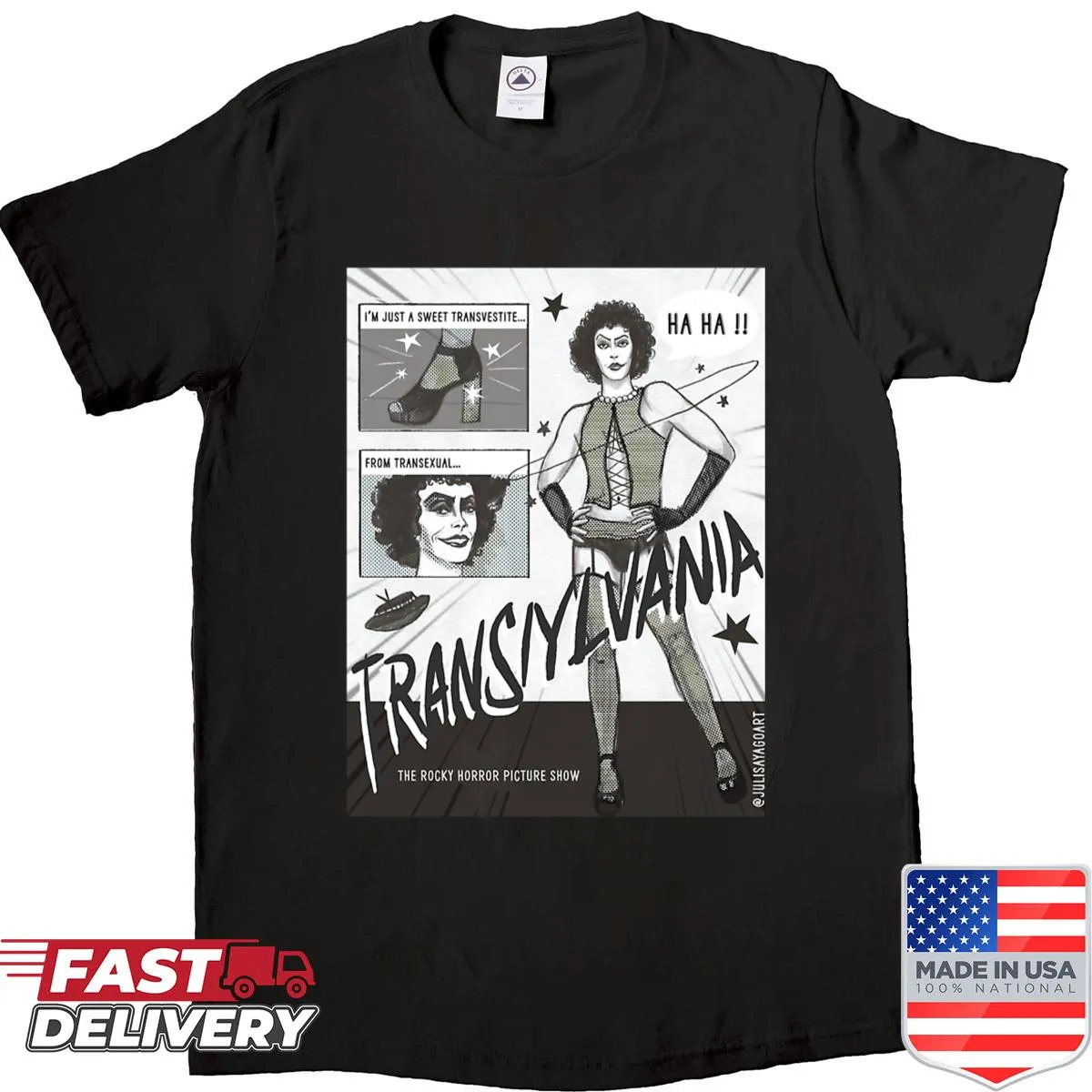 Vintage horror movie poster logo T-shirt for Halloween