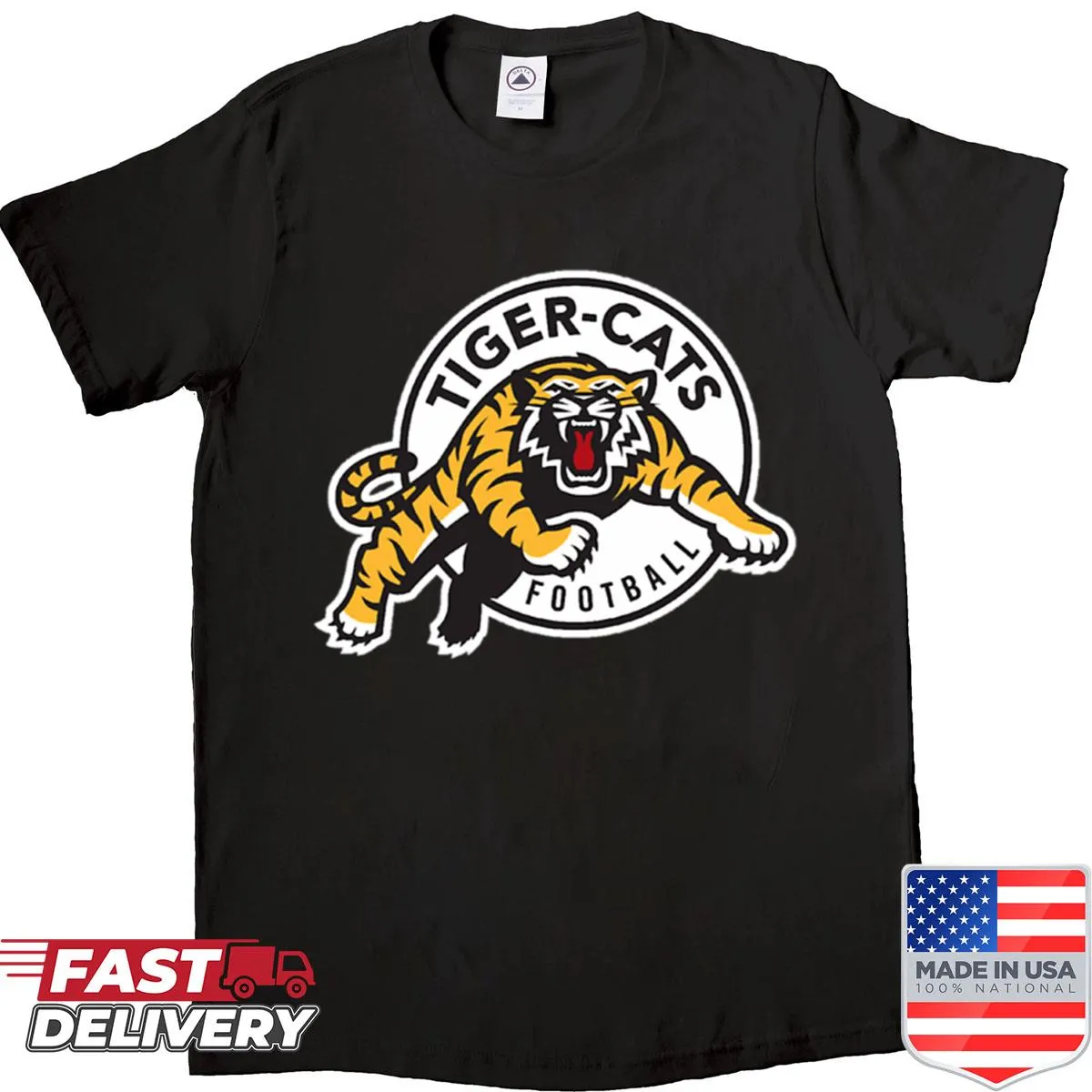Hamilton Tiger Cats logo shirt with bold emblem