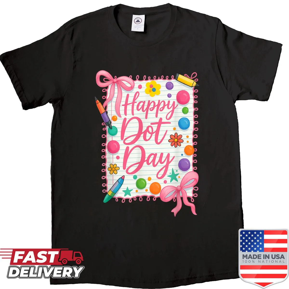Fun art shirt with playful dot design for kids