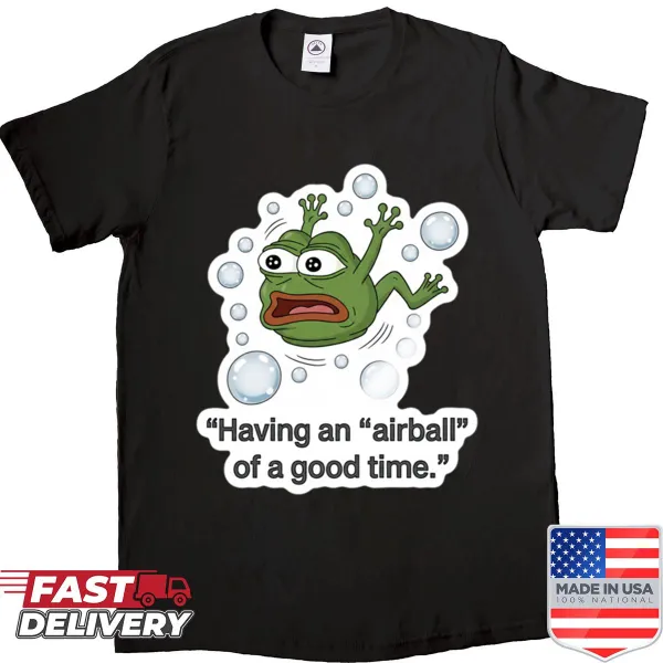 Funny oversized shirt with playful airball graphic