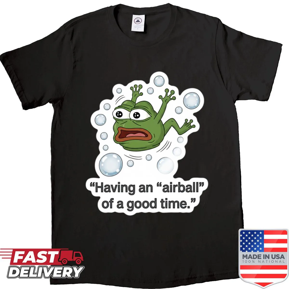 Funny oversized shirt with playful airball graphic