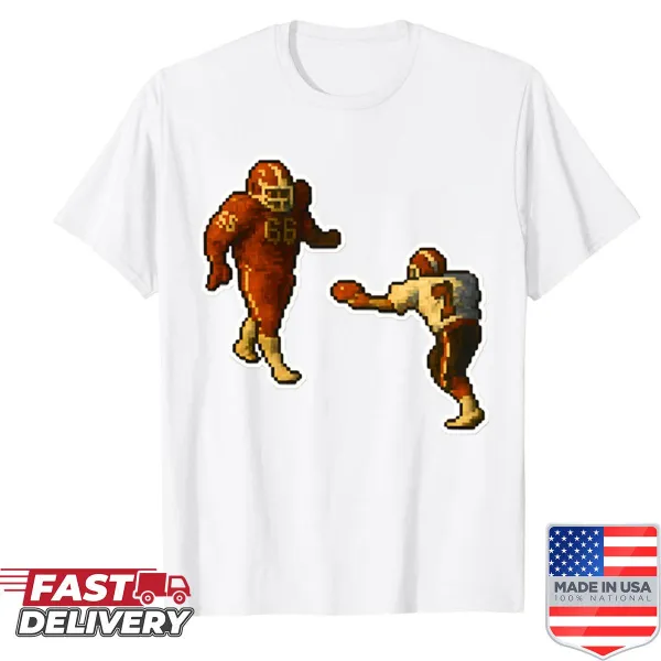 16-bit fridge graphic on a playful retro t-shirt