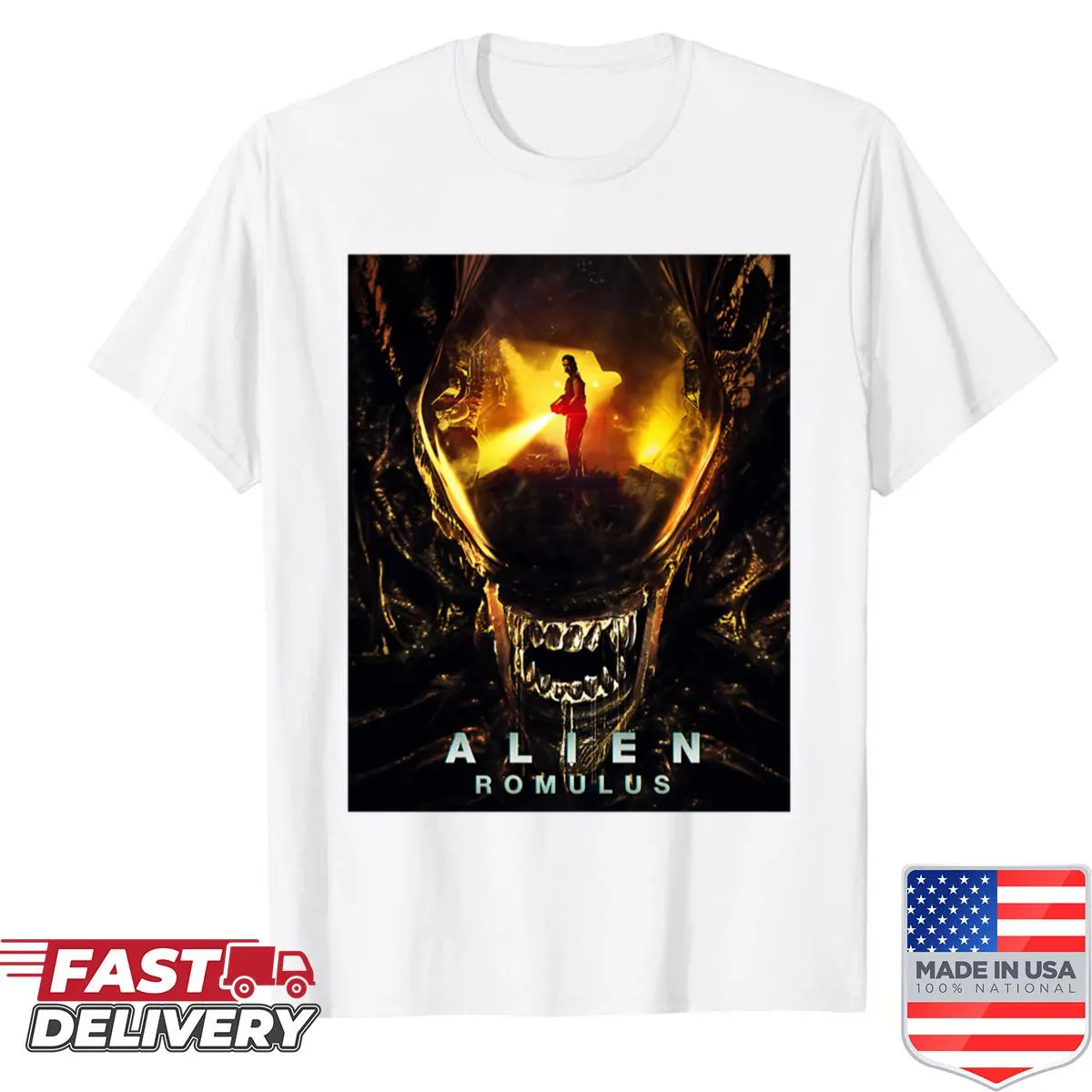 Vintage tee featuring classic horror film logos