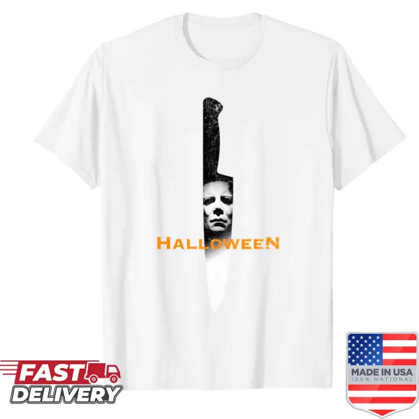 Vintage shirt with a scary logo inspired by horror films for Halloween
