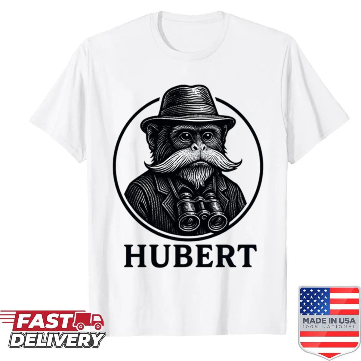 Minimalist shirt featuring the Hubert logo