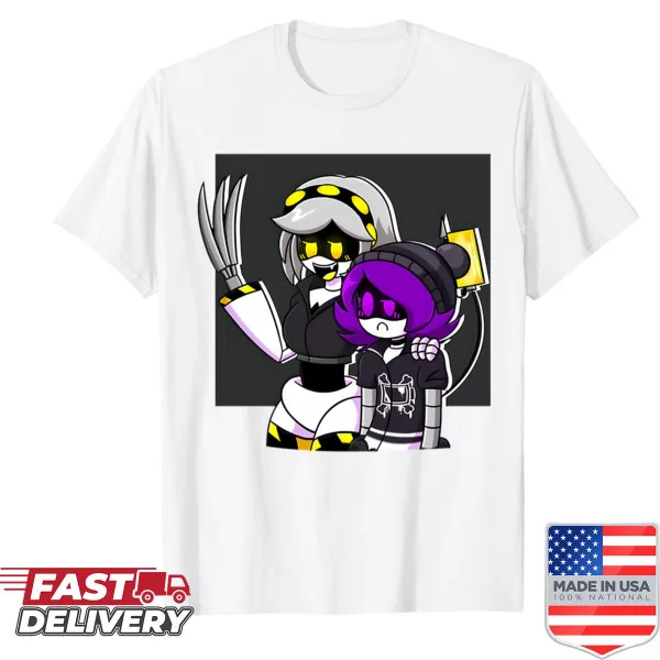 Cartoon shirt featuring a cyberpunk drone design