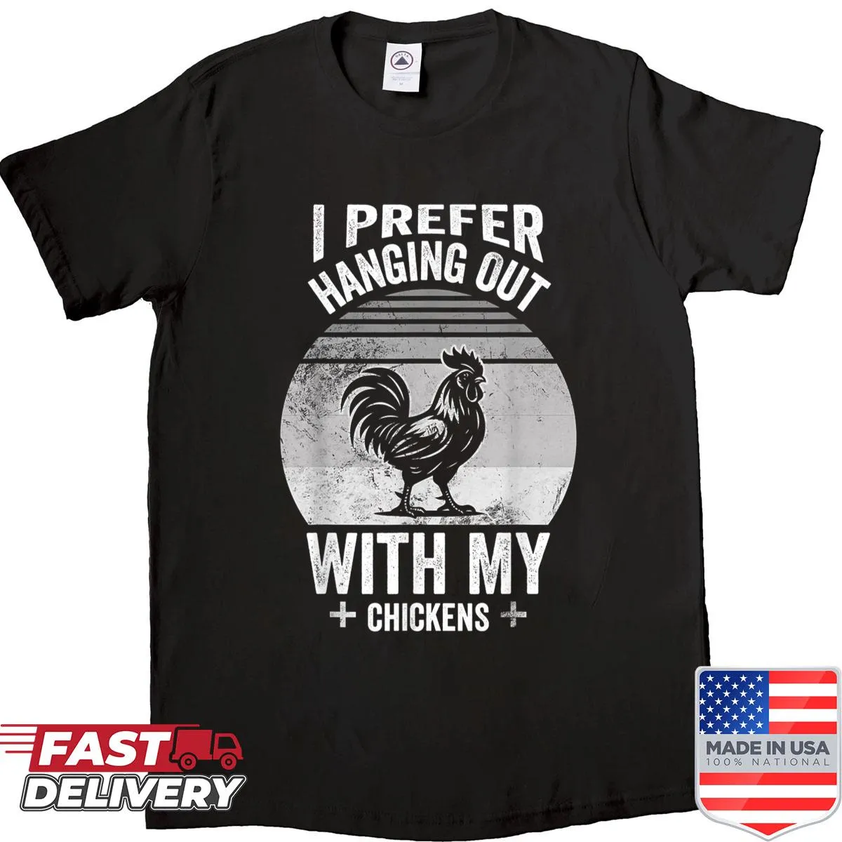Shirt with phrase about preferring chickens