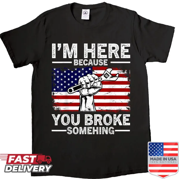 Funny mechanic shirt with humorous phrase about repairs