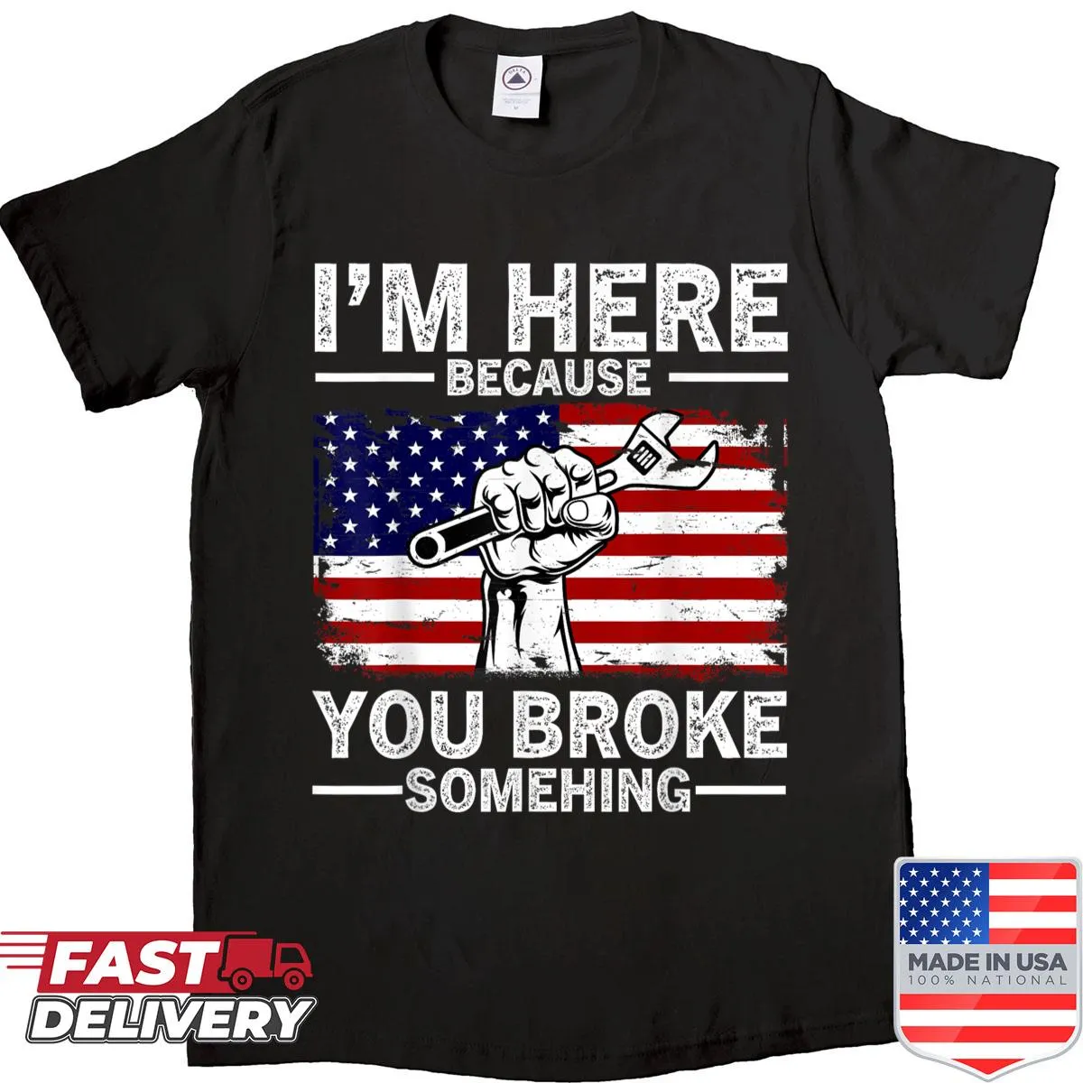 Funny mechanic shirt with humorous phrase about repairs