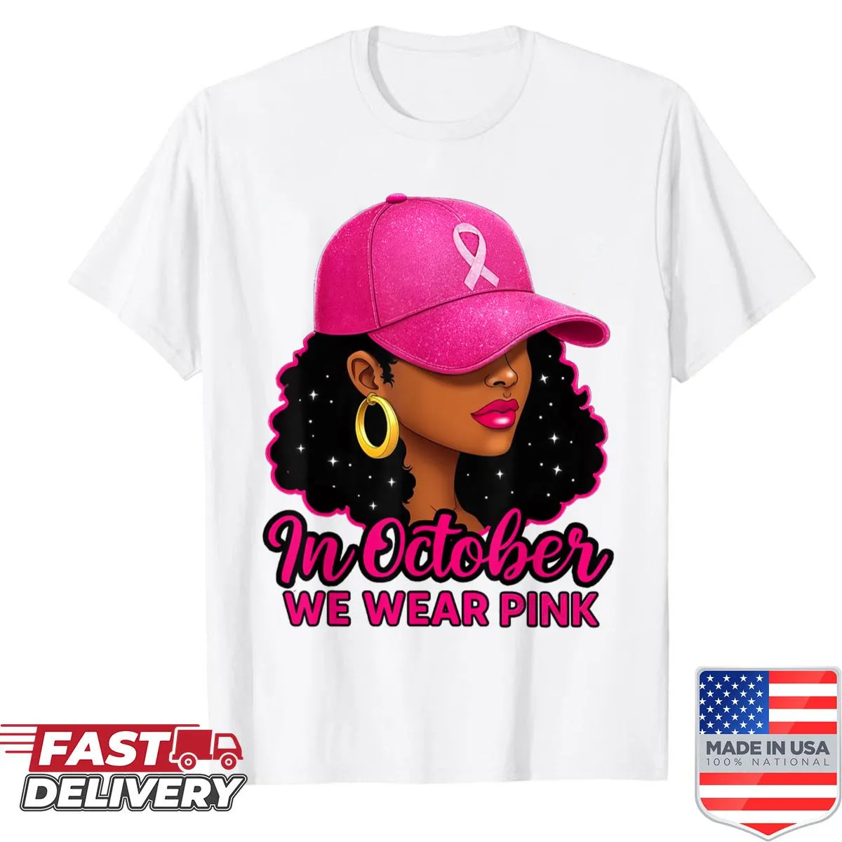 T-shirt promoting breast cancer awareness with inspirational message