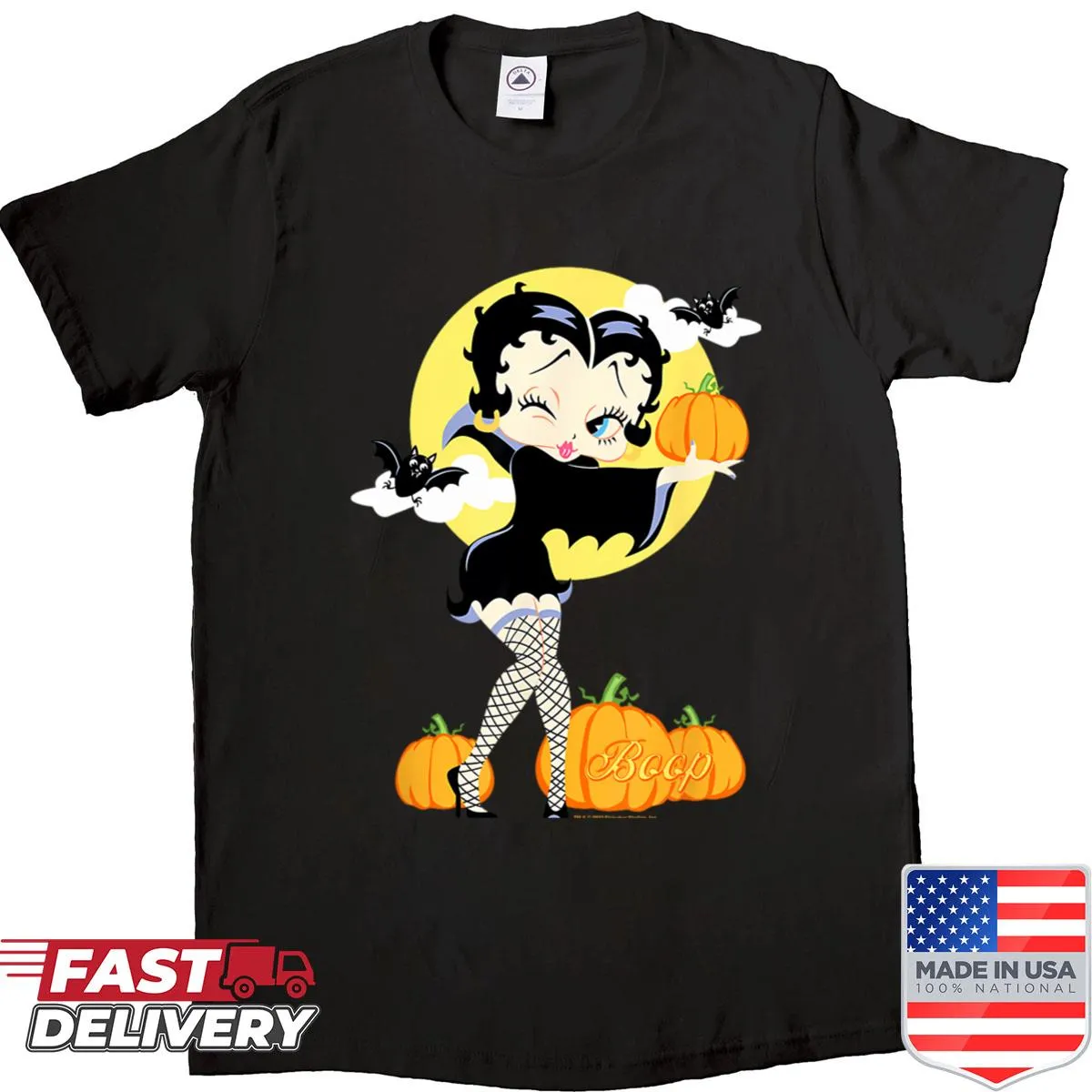 Vintage inspired shirt with cartoon fashion pin design