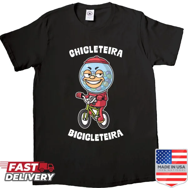 Vintage-style shirt featuring playful meme phrases in whimsical font