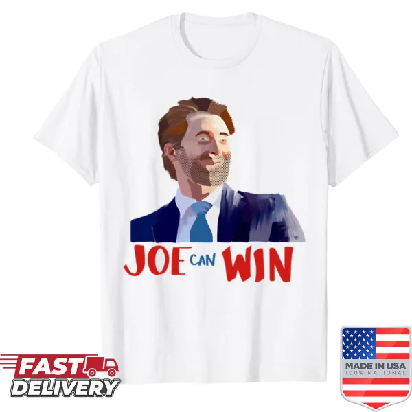 Inspirational shirt with 'Joe Can Win' text design