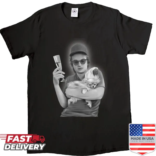 Tribute T-shirt featuring Joe Keery's artwork.