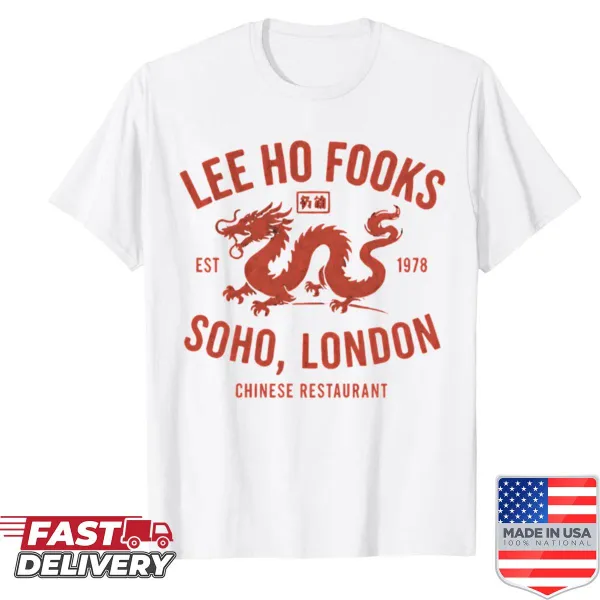 Oversized shirt featuring 'Lee Ho Fooks Resto' design