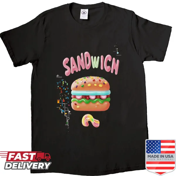 T-shirt with humorous text 'Life Needs Sandwiches'