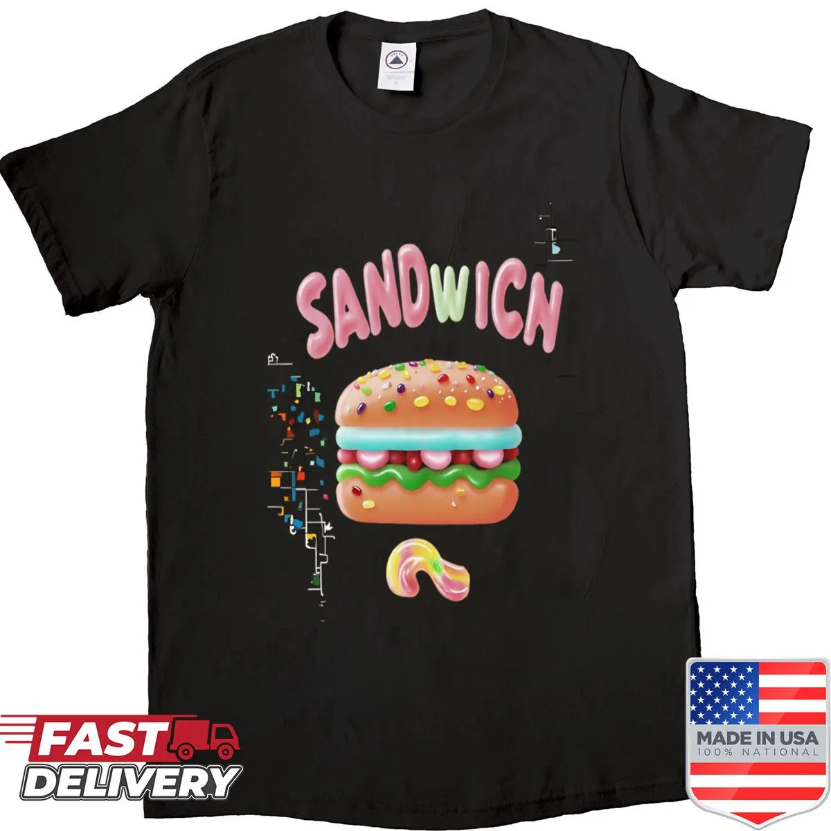 T-shirt with humorous text 'Life Needs Sandwiches'