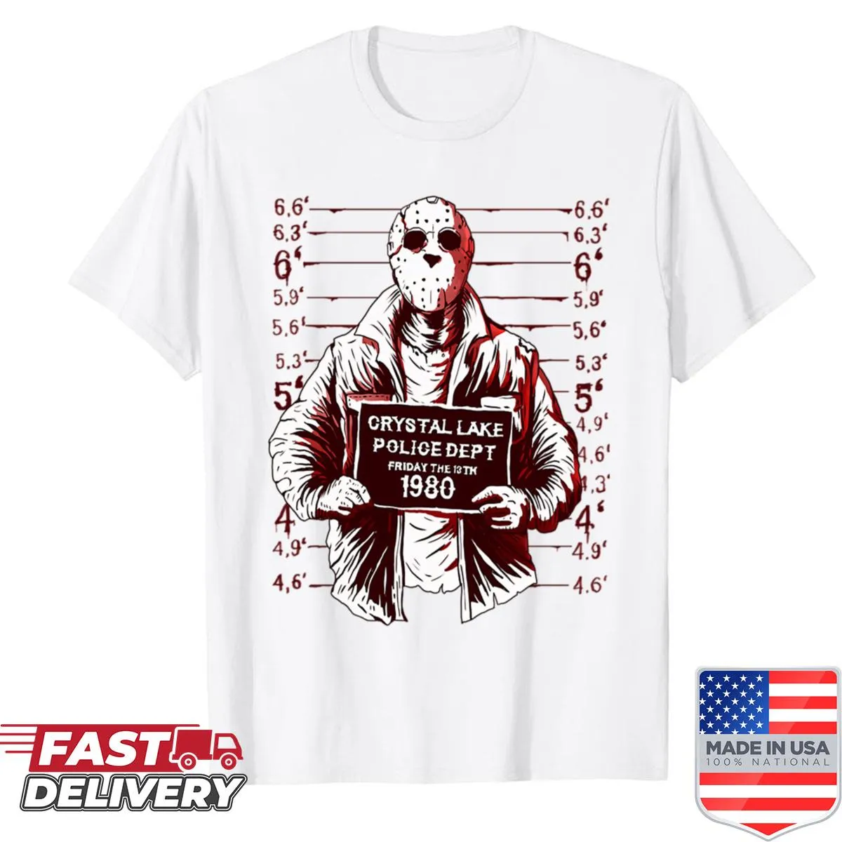 Vintage horror movie logo shirt for fans