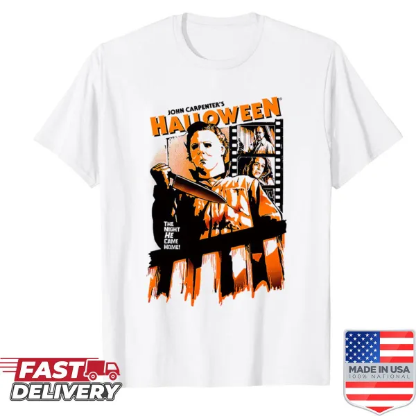 Vintage Halloween shirt featuring a logo inspired by scary films.