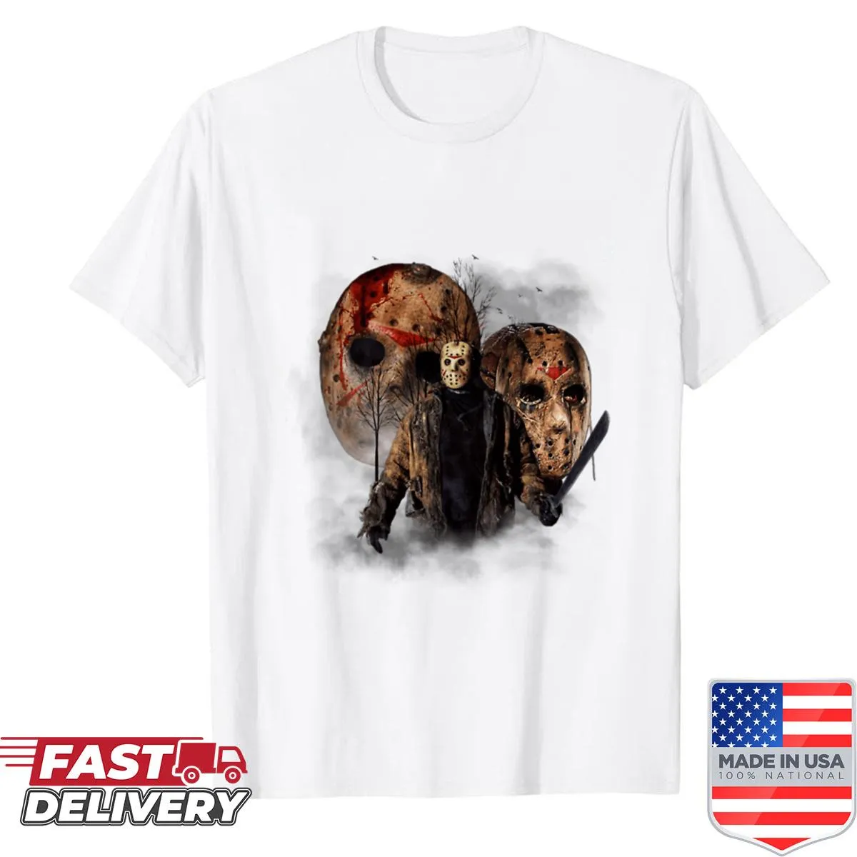 Vintage horror film shirt featuring an iconic logo.