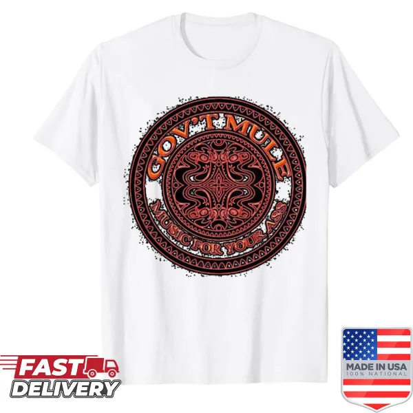 Graphic shirt featuring Govt Mule band logo for music lovers